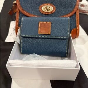 Dooney & Bourke Blue Leather Crossbody Bag